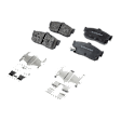Rear Brake Disc and Pad Kit, Plain Surface, 4 Lugs, Ceramic, Cast Iron, Pro-Line Series