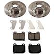 2-Wheel Set Rear Brake Disc and Pad Kit, Plain Surface 5 Lugs 322.07 mm Organic Pro-Line Series, Includes (2) Brake Disc and (1) Brake Pad Set