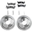 2-Wheel Set Rear Brake Disc and Pad Kit, Plain Surface 5 Lugs 284.73 mm Semi-metallic Pro-Line Series, Includes (2) Brake Disc and (1) Brake Pad Set