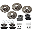 4-Wheel Set Front and Rear Brake Disc and Pad Kit, Plain Surface 5 Lugs Front-279.91 mm/Rear-277.62 mm Ceramic Pro-Line Series, Includes (4) Disc and (2) Pad Set