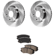 2-Wheel Set Front Brake Disc and Pad Kit, Plain Surface 5 Lugs 279.91 mm Ceramic Pro-Line Series, Includes (2) Disc and (1) Pad Set