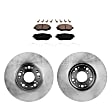 2-Wheel Set Front Brake Disc and Pad Kit, Plain Surface 5 Lugs 295.91 mm Ceramic Pro-Line Series, Includes (2) Disc and (1) Pad Set