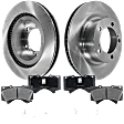 2018 Lexus LX570 - 4-Piece Kit Front Brake Disc and Pad Kit, Plain Surface, 5 Lugs, 354.08 mm, Ceramic, 5.7L 8Cyl, Pro-Line Series  Includes (2) Brake Disc and (1) Brake Pad Set