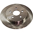 2011 Toyota Prius - 4-Piece Kit Rear Brake Disc and Pad Kit, Plain Surface, 5 Lugs, 259.08 mm, Ceramic, Production Date From November 2010 To April 2011, 1.8L 4Cyl, Pro-Line Series  Includes (2) Brake Disc and (1) Brake Pad Set