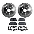2-Wheel Set Rear Brake Disc and Pad Kit, Plain Surface 5 Lugs 268.99 mm Ceramic Pro-Line Series, Includes (1) Brake Pad Set and (2) Brake Disc