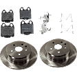 2-Wheel Set Rear Brake Disc and Pad Kit, Plain Surface 5 Lugs 307.09 mm Ceramic Pro-Line Series, Includes (2) Brake Disc and (1) Brake Pad Set