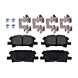 2006 Toyota Highlander Sport - 4-Piece Kit Rear Brake Disc and Pad Kit, Plain Surface, 5 Lugs, 288.04 mm, Ceramic, 2.4L 4Cyl, Pro-Line Series  Includes (2) Brake Disc and (1) Brake Pad Set