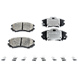 8-Piece Kit Front and Rear Brake Disc and Pad Kit, Plain Surface, Ceramic, 5 Lugs, Cast Iron, Includes (4) Brake Disc and (2) Brake Pad Set, Pro-Line Series