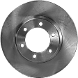 4-Wheel Set Front and Rear Brake Disc and Pad Kit, Plain Surface 6 Lugs Front-338.07 mm/Rear-311.91 mm Ceramic Pro-Line Series, Includes (2) Brake Pad Set and (4) Brake Disc