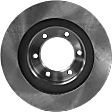 4-Wheel Set Front and Rear Brake Disc and Pad Kit, Plain Surface 6 Lugs Front-338.07 mm/Rear-311.91 mm Ceramic Pro-Line Series, Includes (2) Brake Pad Set and (4) Brake Disc