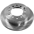4-Wheel Set Front and Rear Brake Disc and Pad Kit, Plain Surface 6 Lugs Front-338.07 mm/Rear-311.91 mm Ceramic Pro-Line Series, Includes (2) Brake Pad Set and (4) Brake Disc