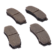 4-Wheel Set Front and Rear Brake Disc and Pad Kit, Plain Surface 6 Lugs Front-338.07 mm/Rear-311.91 mm Ceramic Pro-Line Series, Includes (2) Brake Pad Set and (4) Brake Disc