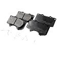 4-Wheel Set Front and Rear Brake Disc and Pad Kit, Plain Surface 6 Lugs Front-338.07 mm/Rear-311.91 mm Ceramic Pro-Line Series, Includes (2) Brake Pad Set and (4) Brake Disc
