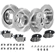 2017 Toyota RAV4 - 8-Piece Kit Front and Rear Brake Disc and Pad Kit, Plain Surface, 5 Lugs, Ceramic, 2.5L 4Cyl, Pro-Line Series  Includes (4) Brake Disc and (2) Brake Pad Set