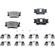 2017 Toyota RAV4 - 8-Piece Kit Front and Rear Brake Disc and Pad Kit, Plain Surface, 5 Lugs, Ceramic, 2.5L 4Cyl, Pro-Line Series  Includes (4) Brake Disc and (2) Brake Pad Set