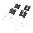 2008 Lexus LS460 - 4-Wheel Set Front and Rear Brake Disc and Pad Kit, Plain Surface, 5 Lugs, Front-334.77 mm/Rear-314.96 mm, Organic, Except Touring Package, 4.6L 8Cyl, Pro-Line Series  Includes (4) Disc and (2) Pad Set