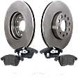2012 Volkswagen Jetta SE - 4-Piece Kit Front Brake Disc and Pad Kit, Plain Surface, 5 Lugs, 288.04 mm, Organic, Sedan, enginedesignationname : CBTA, 2.5L 5Cyl, Pro-Line Series  Includes (2) Brake Disc and (1) Brake Pad Set
