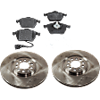 2-Wheel Set Front Brake Disc and Pad Kit, Plain Surface 5 Lugs 311.91 mm Organic Pro-Line Series, Includes (2) Brake Disc and (1) Brake Pad Set