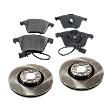 2-Wheel Set Front Brake Disc and Pad Kit, Plain Surface 5 Lugs 320.04 mm Ceramic Pro-Line Series, Includes (1) Brake Pad Set and (2) Brake Disc