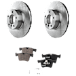 2-Wheel Set Front Brake Disc and Pad Kit, Plain Surface 5 Lugs 311.91 mm Organic Pro-Line Series, Includes (2) Disc and (1) Pad Set
