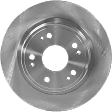 2-Wheel Set Rear Brake Disc and Pad Kit, Plain Surface 5 Lugs 281.69 mm Ceramic Pro-Line Series, Includes (2) Brake Disc and (1) Brake Pad Set