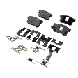 2-Wheel Set Rear Brake Disc and Pad Kit, Plain Surface 5 Lugs 281.69 mm Ceramic Pro-Line Series, Includes (2) Brake Disc and (1) Brake Pad Set