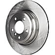2-Wheel Set Rear Brake Disc and Pad Kit, Plain Surface 5 Lugs 330 mm Organic Pro-Line Series, Includes (2) Brake Disc and (1) Brake Pad Set