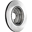 2-Wheel Set Rear Brake Disc and Pad Kit, Plain Surface 5 Lugs 330 mm Organic Pro-Line Series, Includes (2) Brake Disc and (1) Brake Pad Set