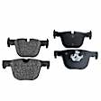 2-Wheel Set Rear Brake Disc and Pad Kit, Plain Surface 5 Lugs 330 mm Organic Pro-Line Series, Includes (2) Brake Disc and (1) Brake Pad Set