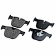 2-Wheel Set Rear Brake Disc and Pad Kit, Plain Surface 5 Lugs 330 mm Organic Pro-Line Series, Includes (2) Brake Disc and (1) Brake Pad Set