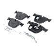 4-Wheel Set Front and Rear Brake Disc and Pad Kit, Plain Surface 5 Lugs Front-347.98 mm/Rear-344.93 mm Organic Pro-Line Series, Includes (4) Brake Disc and (2) Brake Pad Set