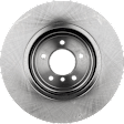 4-Wheel Set Front and Rear Brake Disc and Pad Kit, Plain Surface 5 Lugs Front-347.98 mm/Rear-344.93 mm Organic Pro-Line Series, Includes (4) Brake Disc and (2) Brake Pad Set