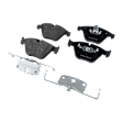 4-Wheel Set Front and Rear Brake Disc and Pad Kit, Plain Surface 5 Lugs Front-347.98 mm/Rear-344.93 mm Organic Pro-Line Series, Includes (4) Brake Disc and (2) Brake Pad Set