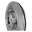 4-Piece Kit Front Brake Disc and Pad Kit, Plain Surface, 5 Lugs, Ceramic, 316 mm Outside Diameter, Pro-Line Series