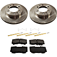 2-Wheel Set Front Brake Disc and Pad Kit, Plain Surface 6 Lugs 314.96 mm Ceramic Pro-Line Series, Includes (2) Brake Disc and (1) Brake Pad Set
