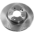 2012 Hyundai Elantra - 2-Wheel Set Front Brake Disc and Pad Kit, Plain Surface, 5 Lugs, 279.91 mm, Ceramic, 1.8L 4Cyl, Pro-Line Series Includes (2) Disc and (1) Pad Set