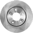 2012 Hyundai Elantra - 2-Wheel Set Front Brake Disc and Pad Kit, Plain Surface, 5 Lugs, 279.91 mm, Ceramic, 1.8L 4Cyl, Pro-Line Series Includes (2) Disc and (1) Pad Set