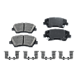 2012 Hyundai Elantra - 2-Wheel Set Front Brake Disc and Pad Kit, Plain Surface, 5 Lugs, 279.91 mm, Ceramic, 1.8L 4Cyl, Pro-Line Series Includes (2) Disc and (1) Pad Set