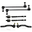 6-Piece Kit Front, Driver and Passenger Side, Inner and Outer Tie Rod End Includes (2) Sway Bar Link and (4) Tie Rod End