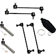 2004-2006 Lexus RX330 - 7-Piece Kit Driver and Passenger Side Suspension Kit, Includes (1) Steering Rack Boot, (4) Sway Bar Link, and (2) Tie Rod End