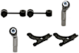 6-Piece Kit Suspension Kit Includes (2) Control Arm, (2) Sway Bar Link, and (2) Tie Rod End