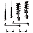 8-Piece Kit Front and Rear, Driver and Passenger Side Shock and Fully Loaded Strut, FWD, Includes (2) Loaded Strut, (2) Shock, and (4) Sway Bar Link