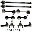10-Piece Kit Front Suspension Kit, Includes (2) Ball Joint, (4) Sway Bar Link, and (4) Tie Rod End