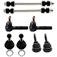 8-Piece Kit Front Suspension Kit, Includes (4) Ball Joint, (2) Sway Bar Link, and (2) Tie Rod End