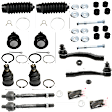 12-Piece Kit Front Suspension Kit, Includes (4) Ball Joint, (2) Steering Rack Boot, (2) Sway Bar Link, and (4) Tie Rod End