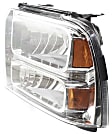 2005 Ford Excursion - 3-Piece Kit Driver and Passenger Side Halogen Headlight, With bulb(s), OE Replacement,  Includes (1) Header Panel and (2) Headlight