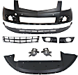 8-Piece Kit, Front, Upper and Lower Upper - Primed, Lower - Textured Bumper Cover, Includes (2) Bumper Cover, (1) Bumper Grille, (2) Fog Light, (2) Fog Light Trim, and (1) Valance