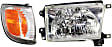 2-Piece Kit Passenger Side Halogen Headlight, With bulb(s), OE Replacement, Includes (1) Headlight and (1) Corner Light