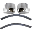 4-Piece Kit Front, Driver and Passenger Side Bumper End, Chrome, Plastic, Includes (2) Bumper End and (2) Bumper Trim