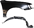 2-Piece Kit, Front, Passenger Side Fender, Sedan or Wagon, Japan or USA Built Vehicles, Includes (1) Fender and (1) Fender Liner